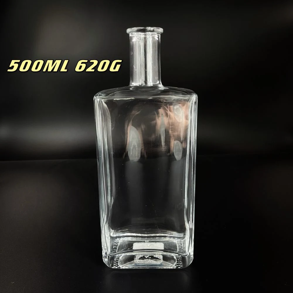 Hot Sale Square Crystal Glass Bottle for Liquor/Spirit/Vodka/Whisky/Wine with Cap