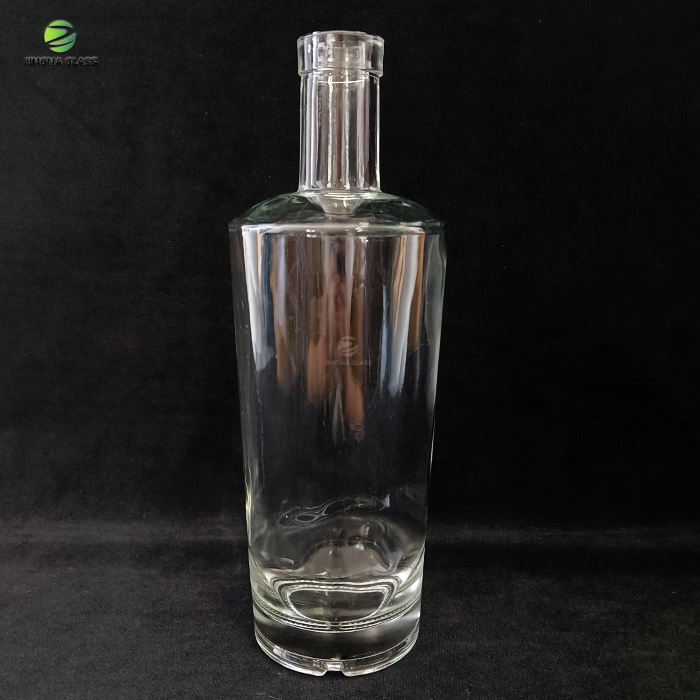 Jingna 500ml 750ml Glass Spirit Bottle Vodka Gin Round Glass Bottle