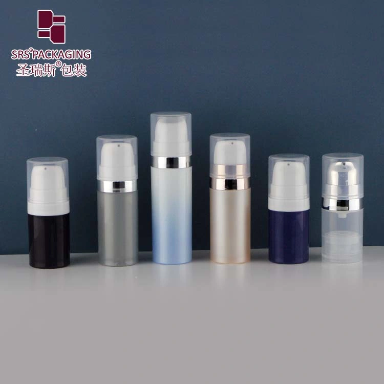 Champagne Color Bottle With Airless Pump Snap On Pump 5ml 10ml 15ml 20ml Blue Gradient Color Bottle