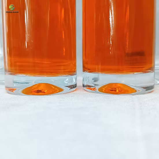 China Factory Manufacturer High Qualitywholesale Empty Clear Round 375ml 500ml 750ml Glass Bottle Wine Bottle Vodka Gin Rum Alcohol Whiskey Tequila Brandy