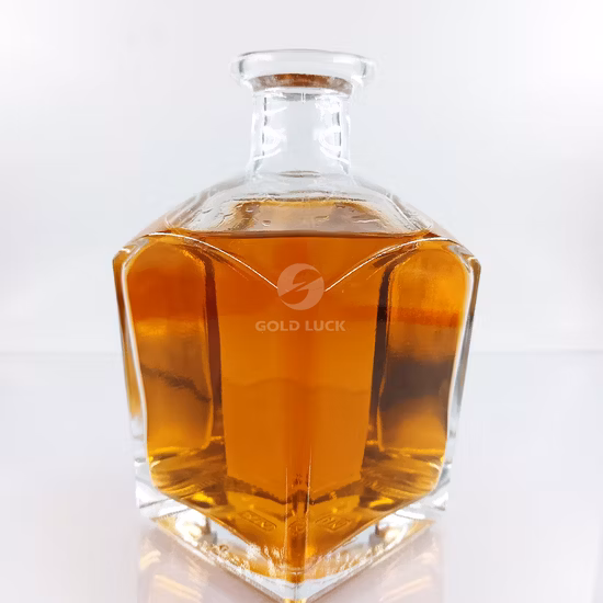 Garrafa de vidro Square Premium 500ml 750ml Vodka Liquor 375ml para Ice Wine