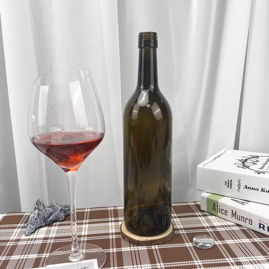 Atacado Garrafa de Vinho Personalizada para Vodka Rum Champanhe Garrafa de Vinho com Tampa de Rosca