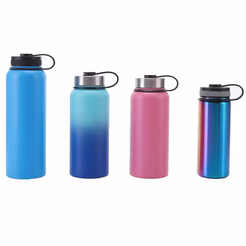 Hydro Flask Borraccia Trinkflasche Boca larga Garrafa de água de 32 onças isolada Parede dupla Frascos a vácuo e garrafas térmicas de aço inoxidável